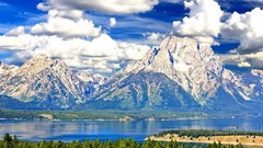 Landscapes Mountains clouds lakes skies
