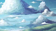 Landscapes Mountains clouds paintings roar weird drawings Today