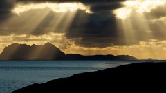 Landscapes Mountains clouds sunlight