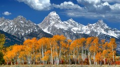 Landscapes Mountains clouds Wyoming national park grand teton 