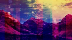 Landscapes Mountains colors stripes