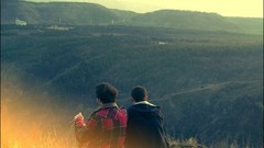 Landscapes Mountains couple Ed checkered clothing