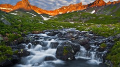 Landscapes Mountains dawn ice Colorado