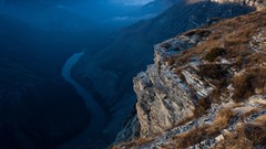 Landscapes Mountains edge rivers