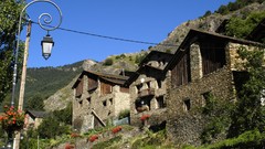 Landscapes Mountains houses skyscapes