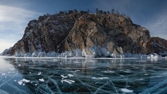 Landscapes Mountains ice Islands lakes