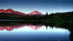 Landscapes Mountains lakes reflections forests