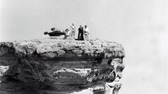 Landscapes Mountains Movies black and white star wars 