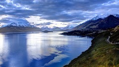 Landscapes Mountains New Zealand lakes