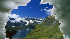 Landscapes Mountains New Zealand lakes national park