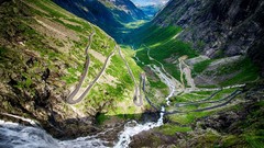 Landscapes Mountains Norway valleys