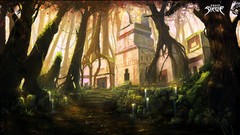 Landscapes Mountains paintings forests artwork digital art 