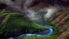 Landscapes Mountains planets outer space