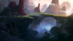 Landscapes Mountains Portuguese artwork digital art fantasy art