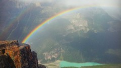 Landscapes Mountains rainbows