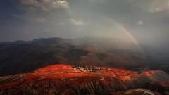 Landscapes Mountains rainbows