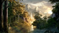 Landscapes Mountains rivers artwork fantasy art