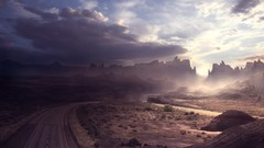 Landscapes Mountains roads