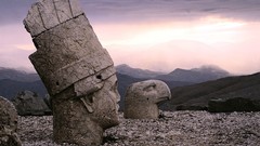 Landscapes Mountains ruins statues Nemrud