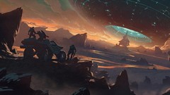 Landscapes Mountains science fiction halo warthog artwork 