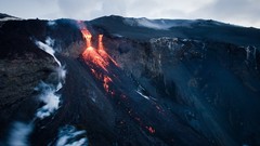 Landscapes Mountains Volcanoes lava lava flow
