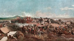 Landscapes Mountains War Horses paintings tents battles artwork 