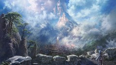 Landscapes Mountains woman artwork video games blade and soul