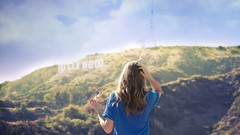 Landscapes Mountains woman Hollywood brunettes