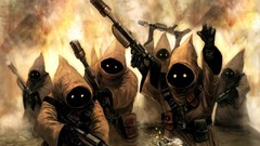 Landscapes Movies Guns star wars science fiction Tatooine 