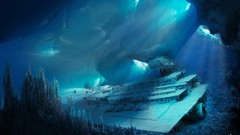 Landscapes Movies ice star wars caves spaceships science 