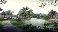 Landscapes nature 3D renders