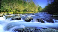 Landscapes nature blue cliffs rocks rivers wildlife reality 