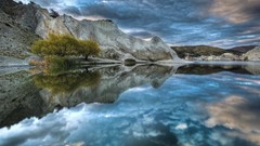 Landscapes nature blue New Zealand lakes