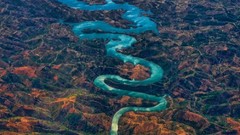 Landscapes nature blue simple Dragons rivers minimalistic