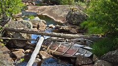 Landscapes nature Boats broken rivers riverside