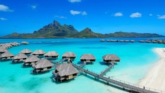 Landscapes nature Bora Bora French Polynesia resort four seasons