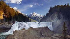 Landscapes nature British Columbia falls national park kicking
