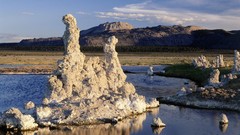 Landscapes nature California lakes reflections rock formations 