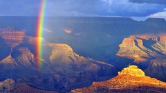 Landscapes nature canyon rainbows