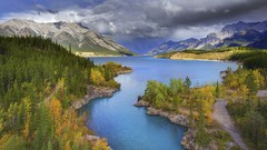 Landscapes nature channel alberta colors national park banff 