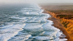 Landscapes nature cliffs Beaches waves sea shorelines