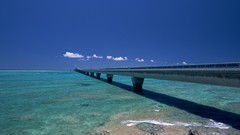 Landscapes nature clouds Bridges Beaches