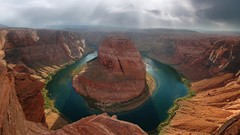 Landscapes nature clouds canyon Arizona rivers Colorado River 
