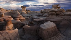 Landscapes nature clouds canyon rocks deserts rock formations
