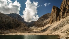 Landscapes nature clouds cliffs rocks