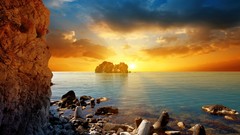 Landscapes nature clouds coast