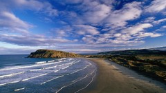 Landscapes nature clouds coast Beaches