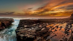 Landscapes nature clouds coast Beaches