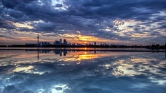 Landscapes nature clouds coast distance evening