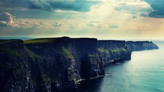 Landscapes nature clouds coast Ireland cliffs of moher Galway